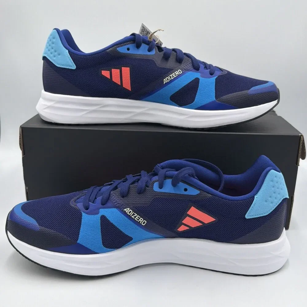 Adidas Adizero RC 4 Blue Red White Lace up Running Sneakers GZ0181 Men's Size 13